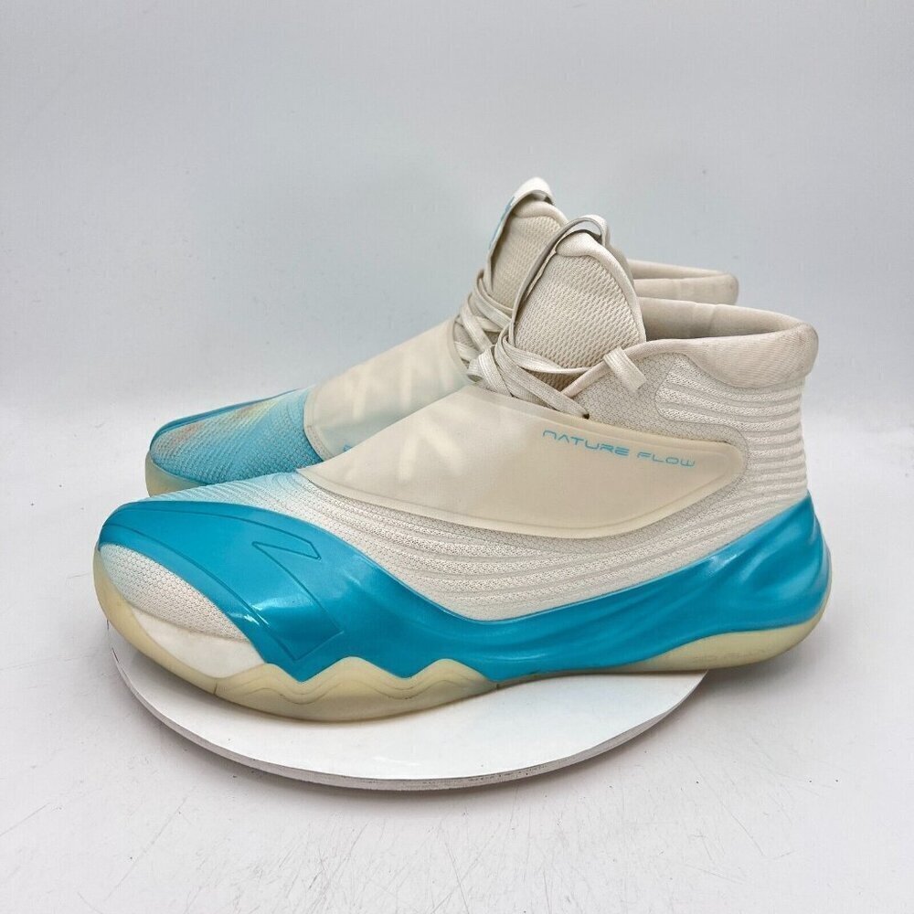 Anta KT6 Klay Thompson Nature Flow Men Size 15 White Blue Strap Basketball Shoes - Picture 1 of 11